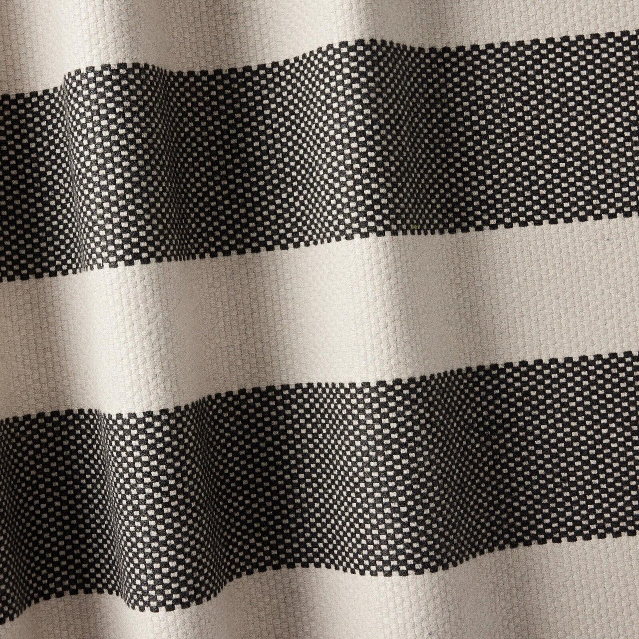 1 yard Cinta Coal Rib Stripe Heavy Outdoor Upholstery Fabric for Cushions Drapes Pillows 54-Inch